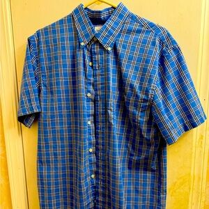 Saddlebred Blue Casual Plaid Shirt